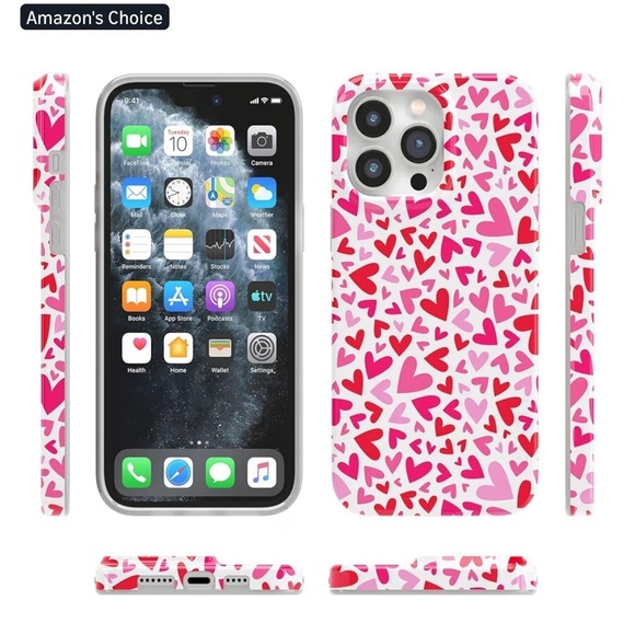 Casely Other - Casely iPhone 14 Pro Max Case Compatible with MagSafe XOXO Pink Candy Hearts